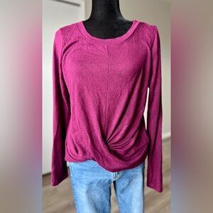 Chic Purple Long Sleeve Top